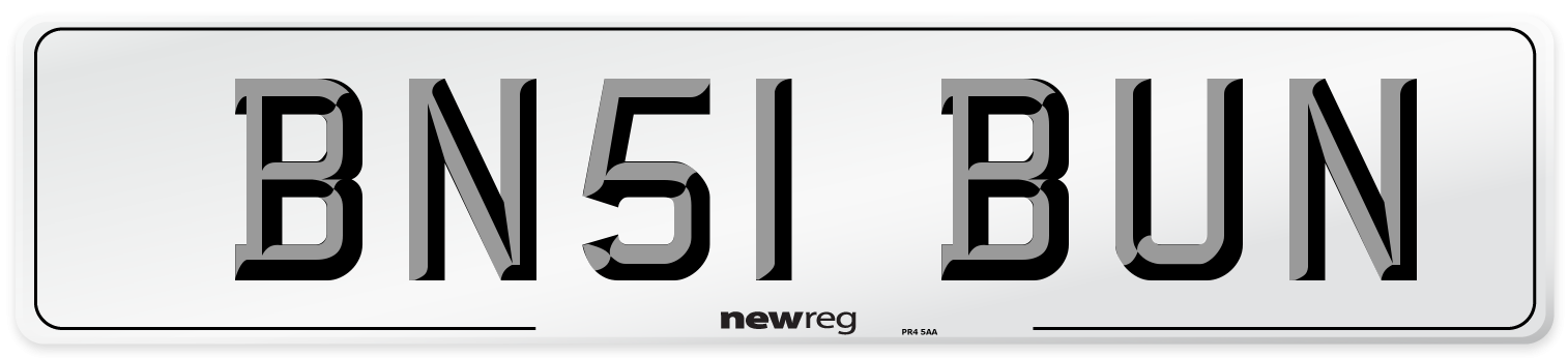 BN51 BUN Number Plate from New Reg